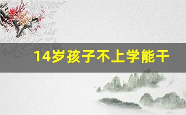 14岁孩子不上学能干啥_14岁孩子不想上学有什么出路