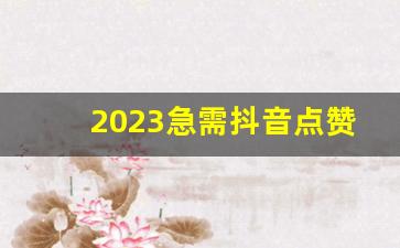 2023急需抖音点赞员