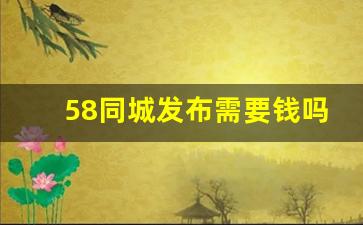 58同城发布需要钱吗_怎么把房子挂网上出售