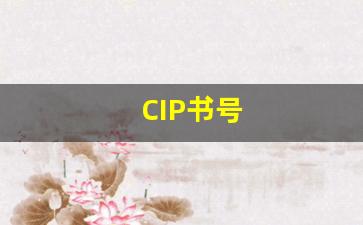 CIP书号