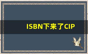 ISBN下来了CIP没下来_ISBN书号查询入口