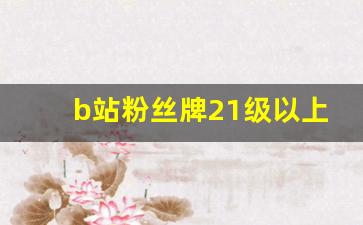 b站粉丝牌21级以上价格表_b站荣誉等级1-60级价目表