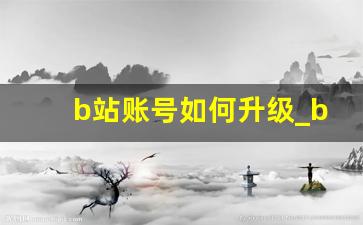 b站账号如何升级_b站升级条件