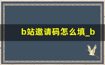 b站邀请码怎么填_b站在哪输入邀请码