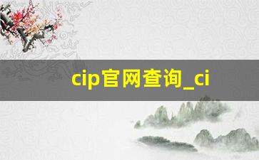 cip官网查询_cip核字号是什么意思