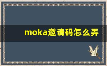 moka邀请码怎么弄_万能邀请码