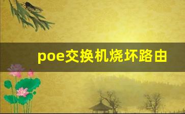 poe交换机烧坏路由器吗