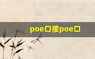 poe口接poe口