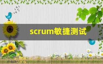 scrum敏捷测试