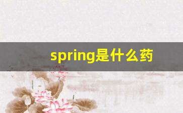 spring是什么药_spring注解有哪些