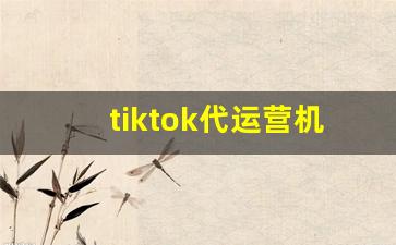 tiktok代运营机构_tiktok吧