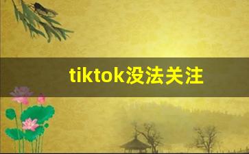 tiktok没法关注_海外tiktok账号如何关注