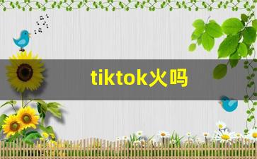 tiktok火吗