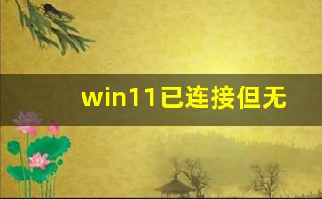 win11已连接但无internet访问_电脑显示网络连接已断开怎么回事