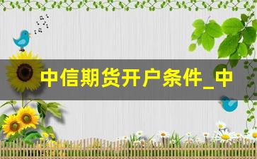 中信期货开户条件_中信期货客服电话多少