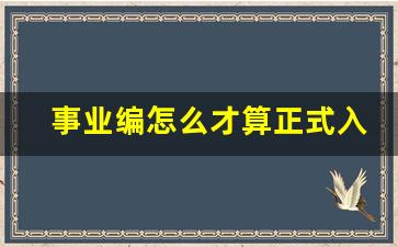 事业编怎么才算正式入编了_刚考上事业编试用期不想干了