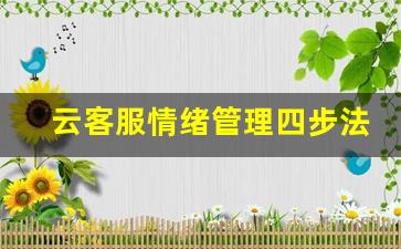 云客服情绪管理四步法顺序_情绪的对应四步法是什么