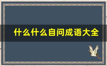 什么什么自问成语大全四个字