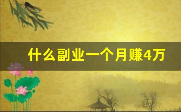 什么副业一个月赚4万_如何发展副业赚钱