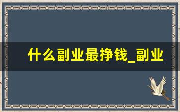 什么副业最挣钱_副业赚钱的方法