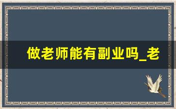 做老师能有副业吗_老师还可以做其他职业吗