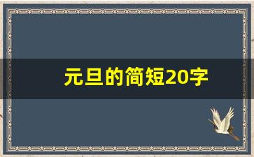 元旦的简短20字