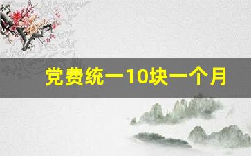 党费统一10块一个月_自愿退出党员对子女有影响