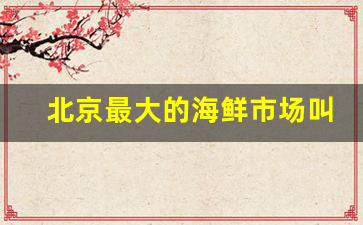 北京最大的海鲜市场叫什么市场_北京露天海鲜批发市场在哪里