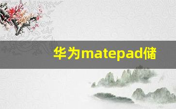 华为matepad储存权限打开后如何打开