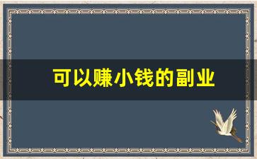 可以赚小钱的副业