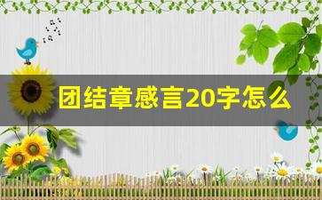 团结章感言20字怎么写_团结的感悟100字左右