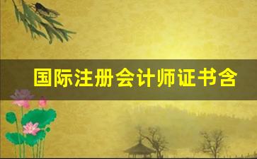 国际注册会计师证书含金量_cfa考试科目和内容