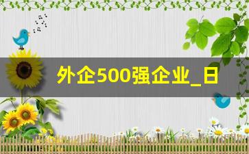 外企500强企业_日企一般在哪里招聘