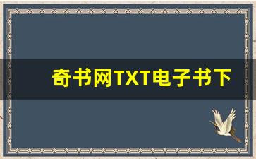 奇书网TXT电子书下载