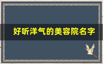 好听洋气的美容院名字_美容店优雅大气起名