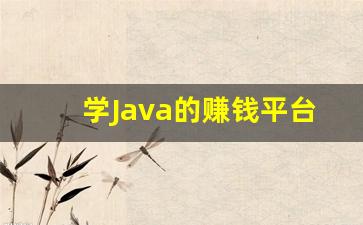 学Java的赚钱平台