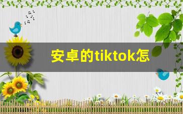 安卓的tiktok怎么用不了_tiktok可以用什么登录