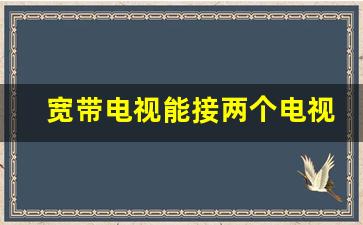 宽带电视能接两个电视吗_智能电视连接宽带就可以了吗