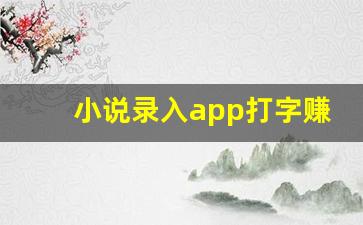 小说录入app打字赚钱_文章录入任务平台