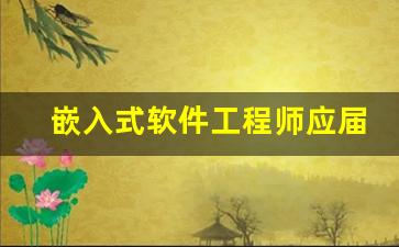 嵌入式软件工程师应届生薪水