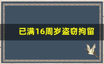 已满16周岁盗窃拘留多久