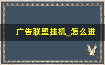 广告联盟挂机_怎么进入广告联盟看广告赚钱