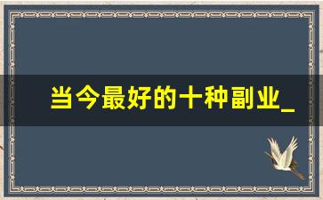 当今最好的十种副业_适合兼职做的小生意