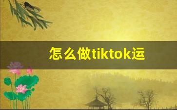 怎么做tiktok运营