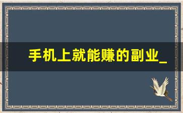 手机上就能赚的副业_如何发展副业赚钱