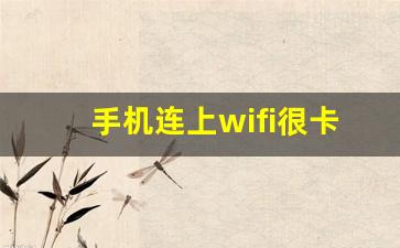 手机连上wifi很卡怎么回事