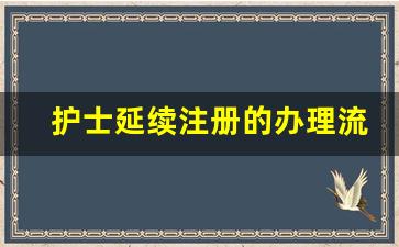 护士延续注册的办理流程_不工作护士证怎么注册