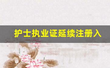 护士执业证延续注册入口官网查询_护士证延续注册入口