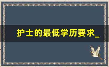 护士的最低学历要求_大专生可以考哪些证书