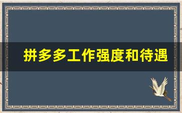 拼多多工作强度和待遇_拼多多工资一般多少钱一个月